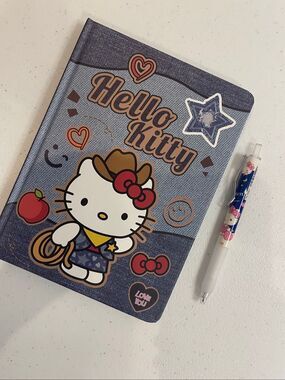 Hello Kitty diary hard cover journal book with pen